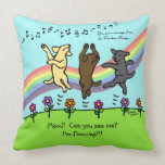 Happy Dancing Labrador Trio at the Rainbow Bridge Pillows