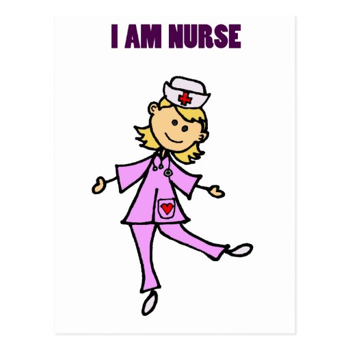 Happy Dancing Nurse Art Postcard 