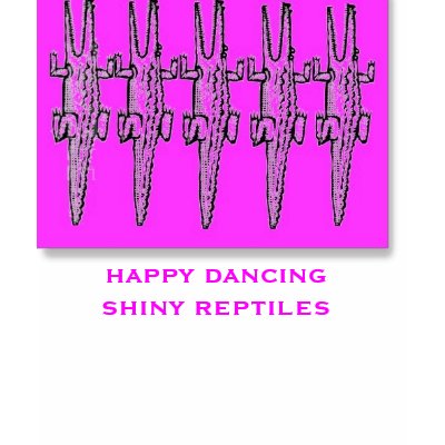 happy dancing shiny reptiles t-shirts by holycrocodile