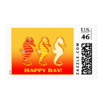Happy day - seahorses - Postage postage