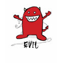 Happy Devil EVIL "Will you still love me" on back t-shirts