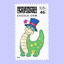 Happy Dinosaur postage