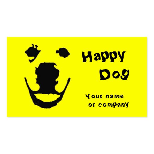 Happy Dog Business Cards (front side)