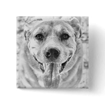 Happy Dog face button pin buttons