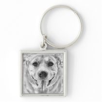 Happy Dog face keychain keychains