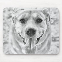 Happy Dog face mousepad