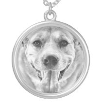 Happy Dog face necklace necklaces