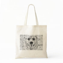 Happy Dog face tote bag bags