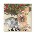 happy dog, Little Dog Two - Customized magnets