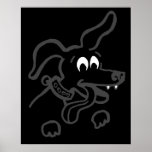 Happy Doggie Dark Poster