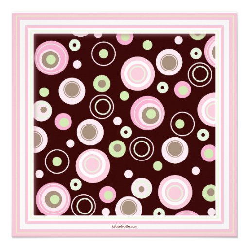Happy Dot Sip and See New Baby Welcome Invitation