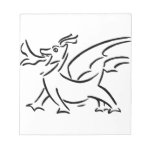 happy dragon black outline side scratch pad happy dragon black outline side scratch pad