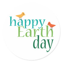 Happy Earth Day Stickers