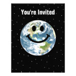 Happy Earth smiley face Invites Happy Earth smiley face Invites