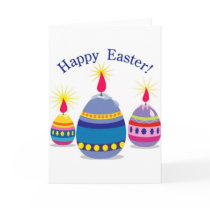 Happy Easter 3 Eggs Cards