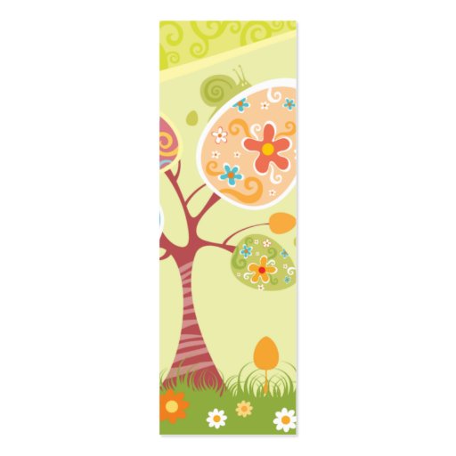Happy Easter Abstract Bookmark Business Card Template (front side)