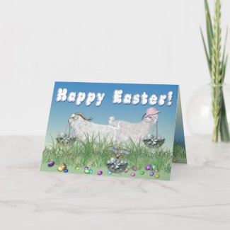 Happy Easter Angora Goats card
