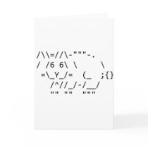 Happy Easter ASCII Bunny Art Cards