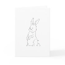 Happy Easter ASCII Bunny Art Card
