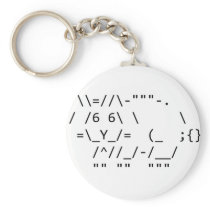 Happy Easter ASCII Bunny Art Keychains
