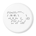 Happy Easter ASCII Bunny Art Magnet