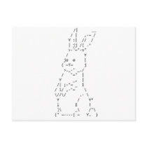 Happy Easter ASCII Bunny Art Post Card