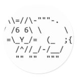 Happy Easter ASCII Bunny Art stickers