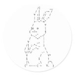 Happy Easter ASCII Bunny Art stickers
