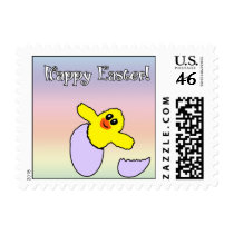 Happy Easter baby chick Postage stamps