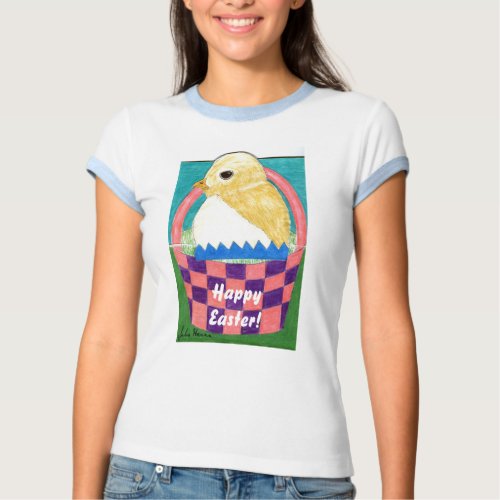Happy Easter Baby Chick Shirt by Julia Hanna zazzle_shirt