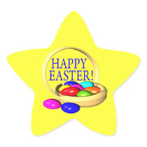 Happy Easter Basket Stickers