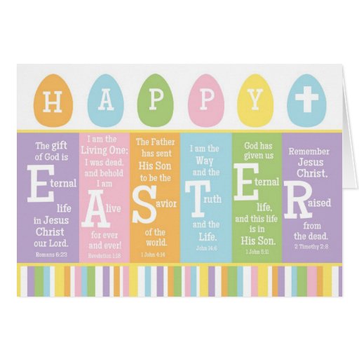 Happy Easter Bible Verse Card-personalize Inside! 