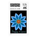 Happy Easter Blue Blossom Postage Stamp