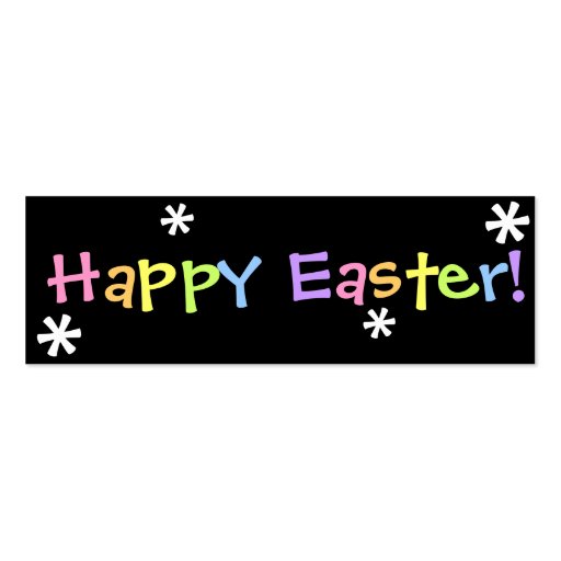 Happy Easter!  Bookmark Business Cards (front side)