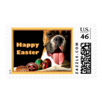 Happy Easter Boxer Dog Postage Stamps