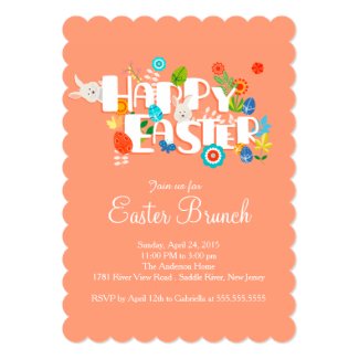 Happy Easter Brunch Dinner Party Invitation 5" X 7" Invitation Card