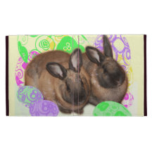 Happy Easter Bunnies and Easter Eggs iPad Folio Cases