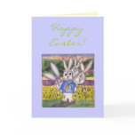 Happy Easter Bunnies Egg Hunt Greeting Card