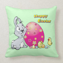 Happy Easter Bunny and Baby Chick Pillows