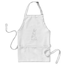Happy Easter Bunny Art Apron