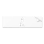 Happy Easter Bunny Art Bumper Sticker