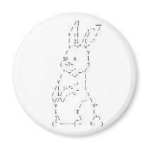 Happy Easter Bunny Art Magnet