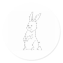 Happy Easter Bunny Art Sticker