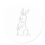 Happy Easter Bunny Art stickers