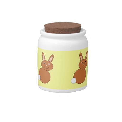 Happy Easter Bunny Candy Jar