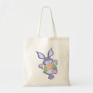 Happy Easter Bunny Dance Canvas Tote Bag