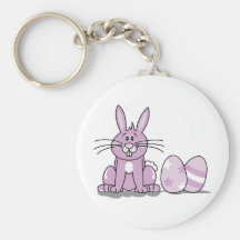 Happy Easter Bunny Keychain
