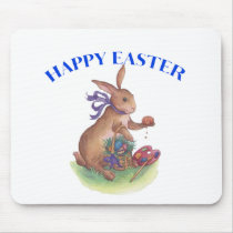 Happy easter bunny mouse pad