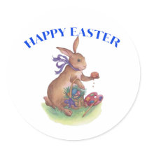 Happy easter bunny sticker