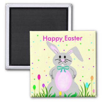 Happy Easter Bunny template magnet magnet